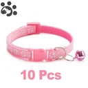 Adjustable Nylon Pet Collar Set With Bell For Small Pets