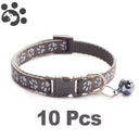 Adjustable Nylon Pet Collar Set With Bell For Small Pets