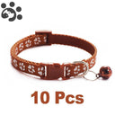 Adjustable Nylon Pet Collar Set With Bell For Small Pets