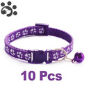 Adjustable Nylon Pet Collar Set With Bell For Small Pets