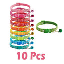 Adjustable Nylon Pet Collar Set With Bell For Small Pets