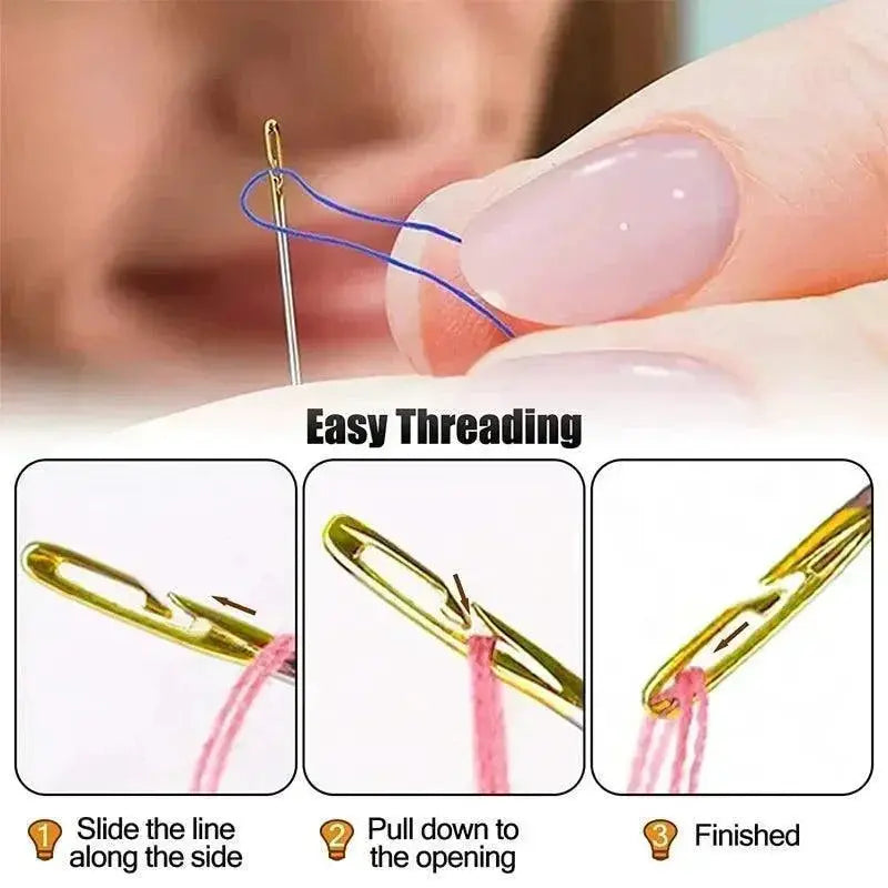 Side Threading Needles Set for Easier Beginner Sewing
