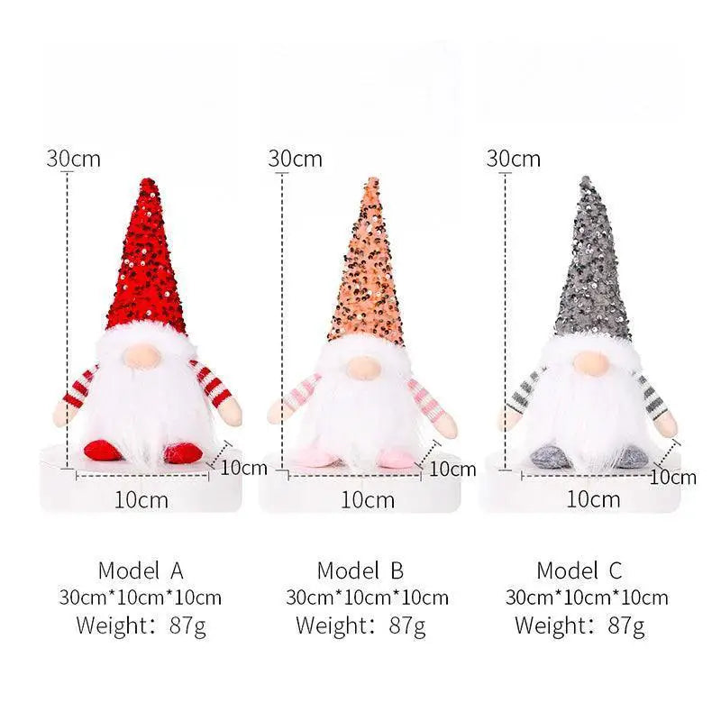 LED Christmas Gnome Elf Doll Whimsical Holiday Decor