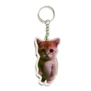 Cute Banana Cat Keychain for Memes Fans