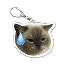 Cute Banana Cat Keychain for Memes Fans