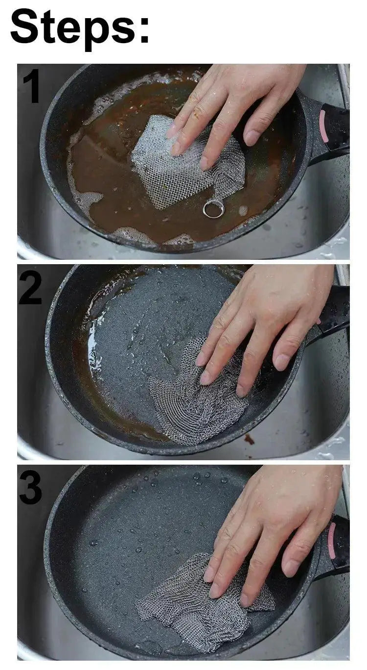 Steel Wire Cleaning Cloth Eco Friendly Kitchen Tool
