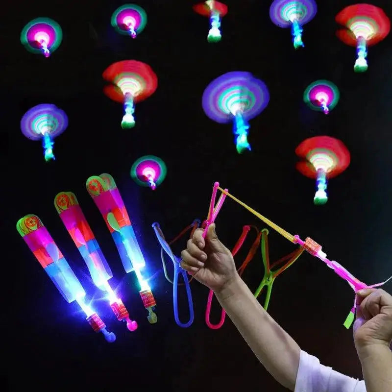 Arrow Rocket Helicopter LED Light Flying Toy Outdoor Fun