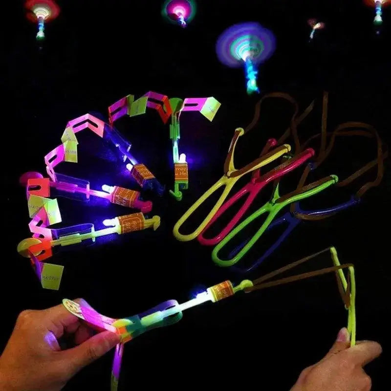 Arrow Rocket Helicopter LED Light Flying Toy Outdoor Fun