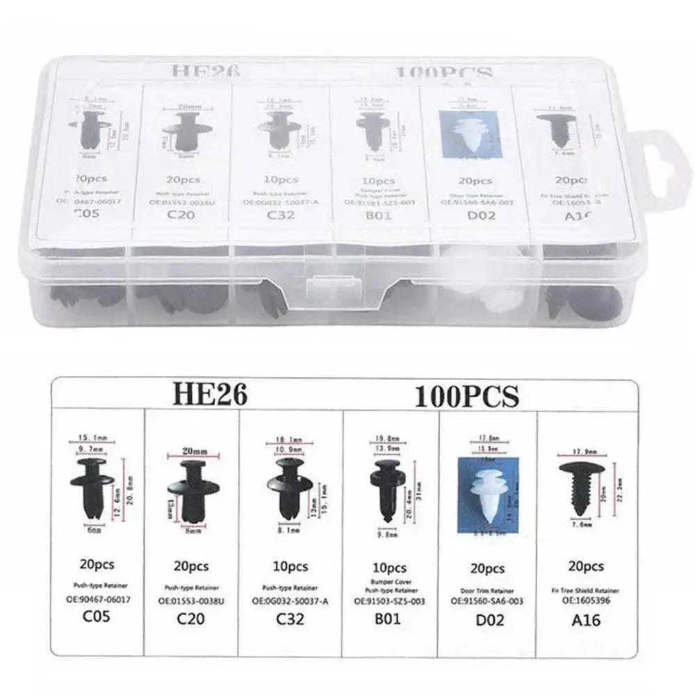 Auto Fastener Clip Mixed Car Body Push Retainer Kit 50 Pcs