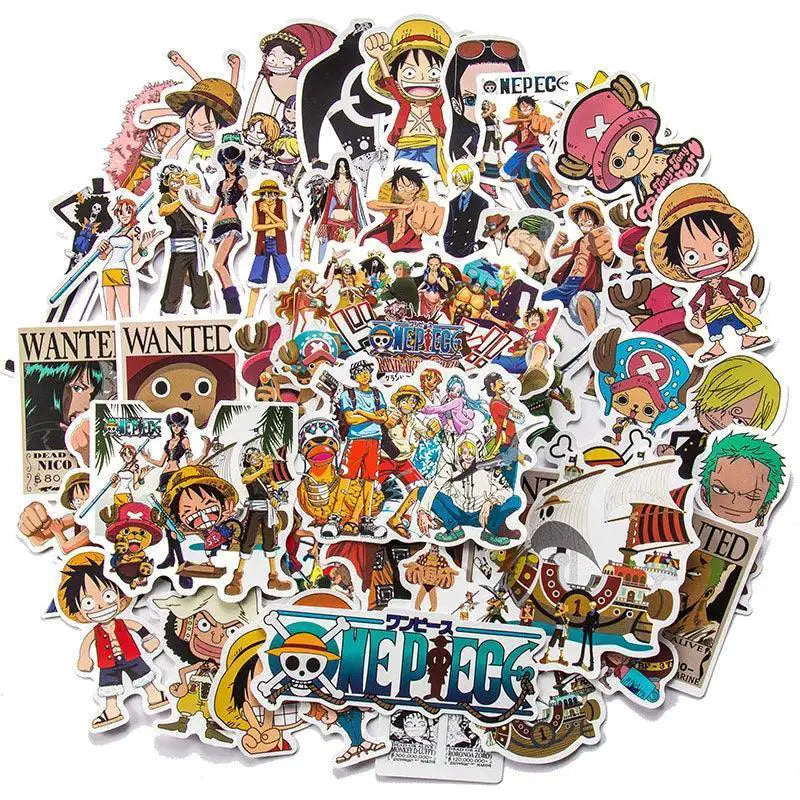 One Piece Luffy Anime Stickers Waterproof Graffiti Set