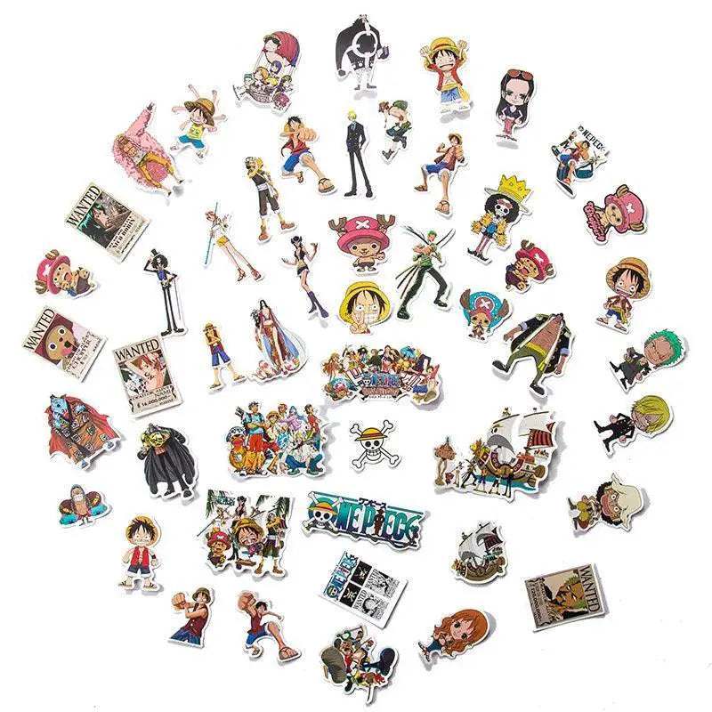 One Piece Luffy Anime Stickers Waterproof Graffiti Set