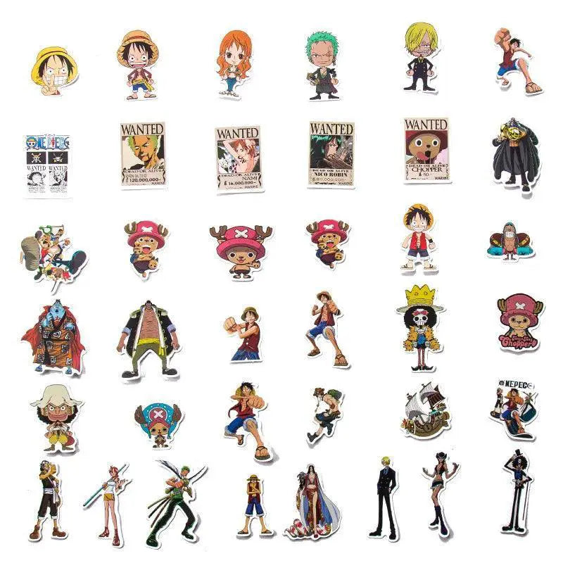 One Piece Luffy Anime Stickers Waterproof Graffiti Set
