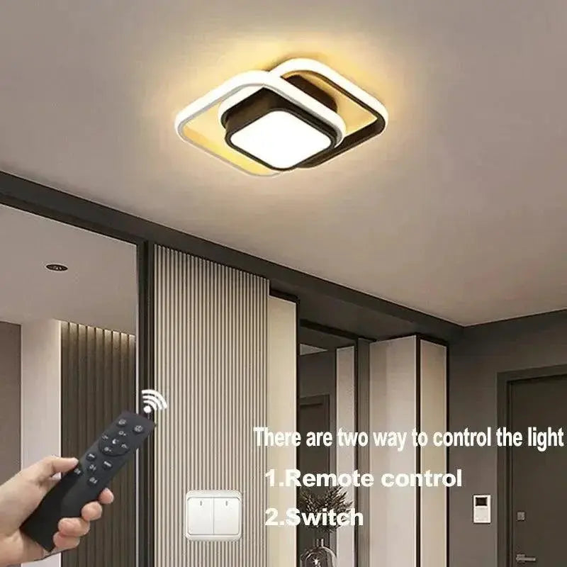 LED Ceiling Light Modern Dual Rings Illuminate Fixture