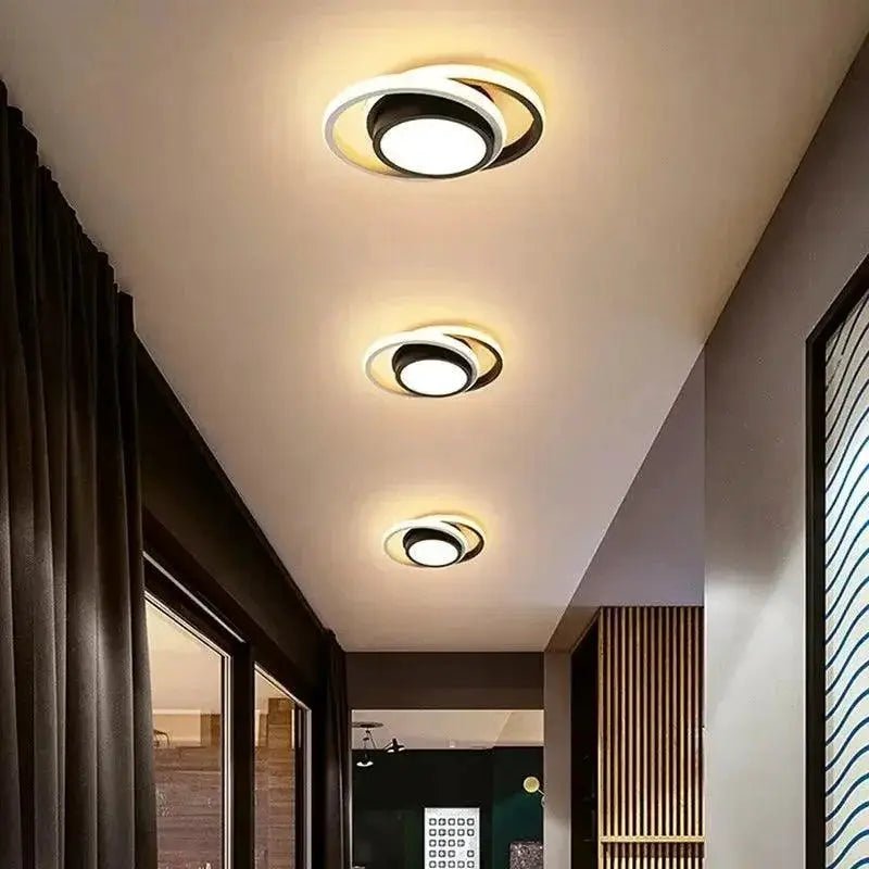 LED Ceiling Light Modern Dual Rings Illuminate Fixture