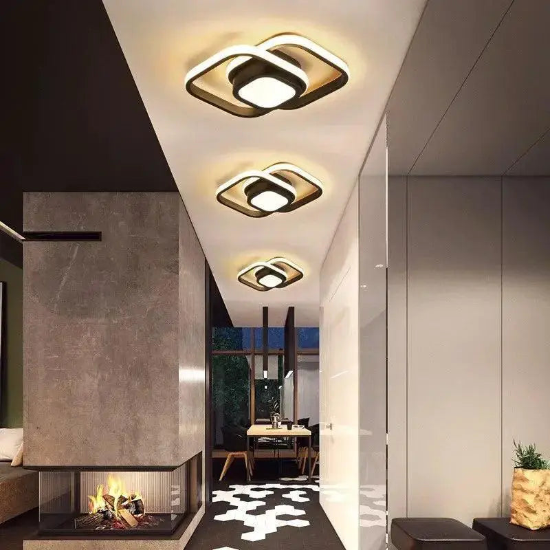 LED Ceiling Light Modern Dual Rings Illuminate Fixture