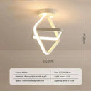 LED Ceiling Light Modern Dual Rings Illuminate Fixture