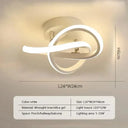 LED Ceiling Light Modern Dual Rings Illuminate Fixture