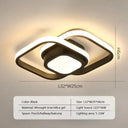 LED Ceiling Light Modern Dual Rings Illuminate Fixture