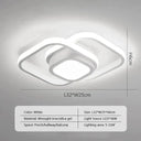 LED Ceiling Light Modern Dual Rings Illuminate Fixture