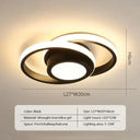 LED Ceiling Light Modern Dual Rings Illuminate Fixture