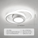LED Ceiling Light Modern Dual Rings Illuminate Fixture