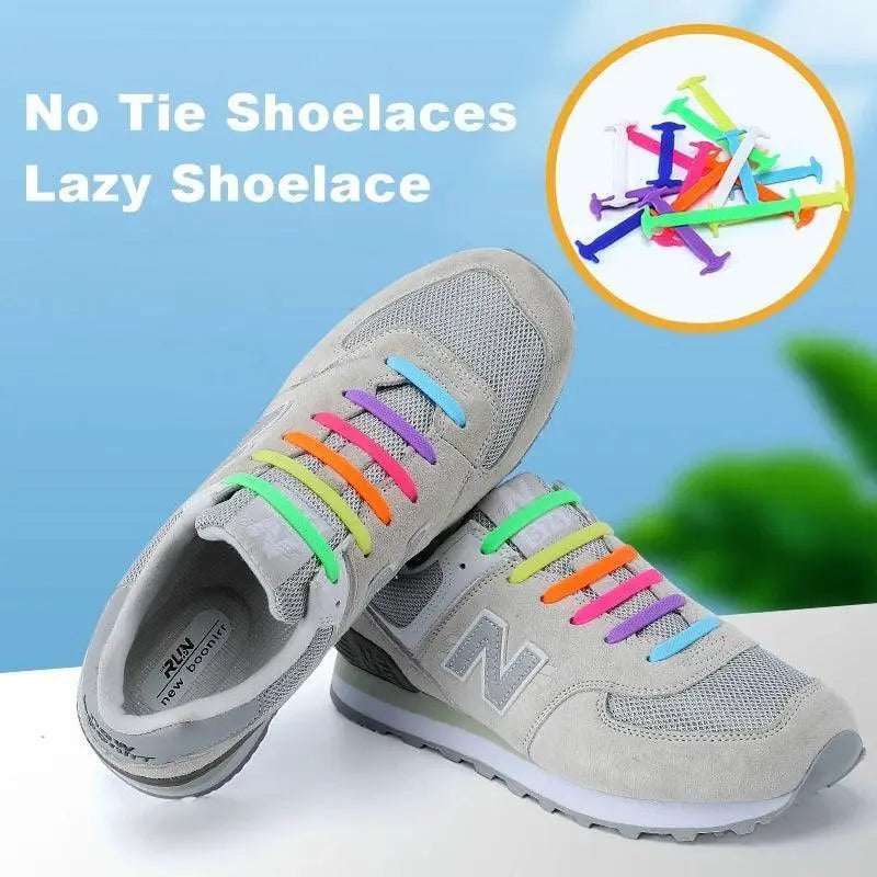 Silicone Shoelaces Quick Stylish Lace Upgrade for Sneakers