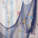 Nautical Coastal Wall Decor Cotton Fishing Net Shells