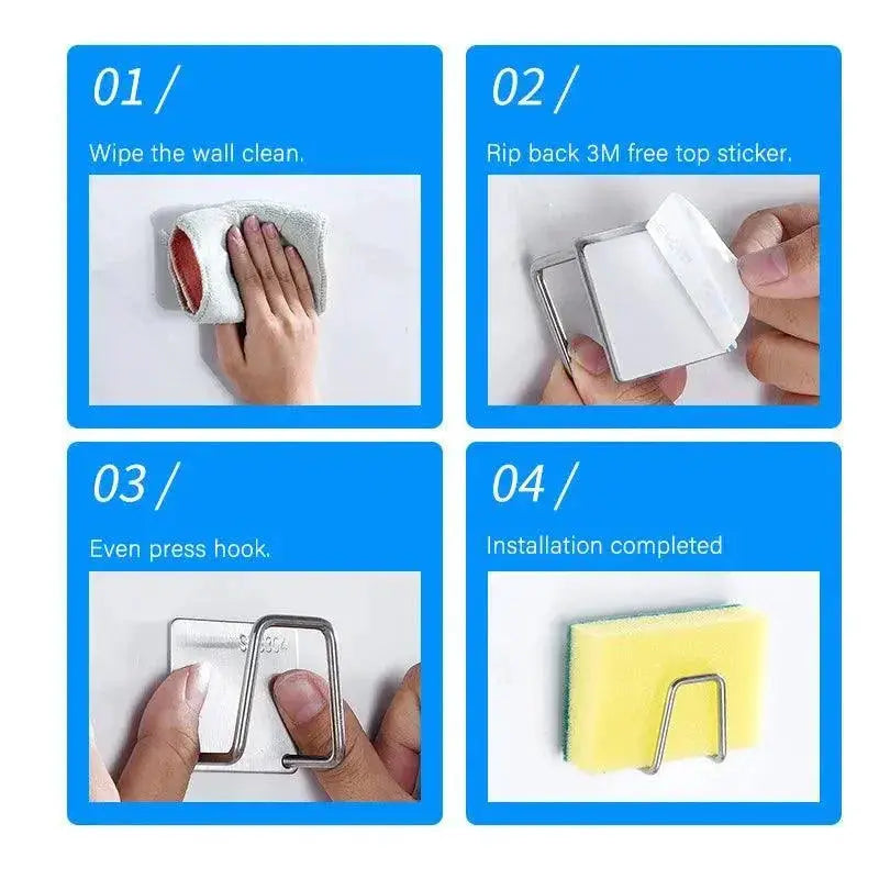 Harko Sponge Holder Stainless Steel Sink Caddy For Kitchen