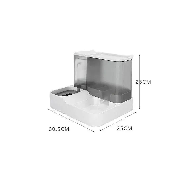 Large Cat Feeder Water Dispenser Wet Dry Separation Bowl