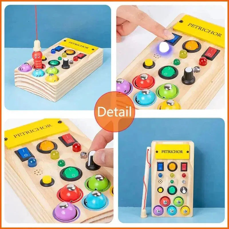 Montessori LED Busy Board Sensory Cognitive Development Toy