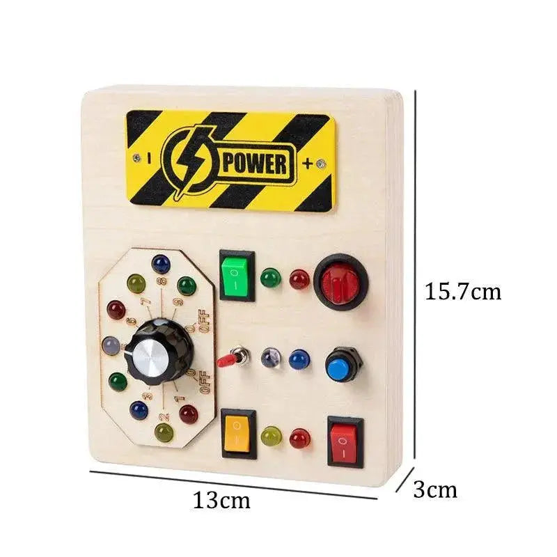 Montessori LED Busy Board Sensory Cognitive Development Toy