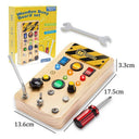 Montessori LED Busy Board Sensory Cognitive Development Toy