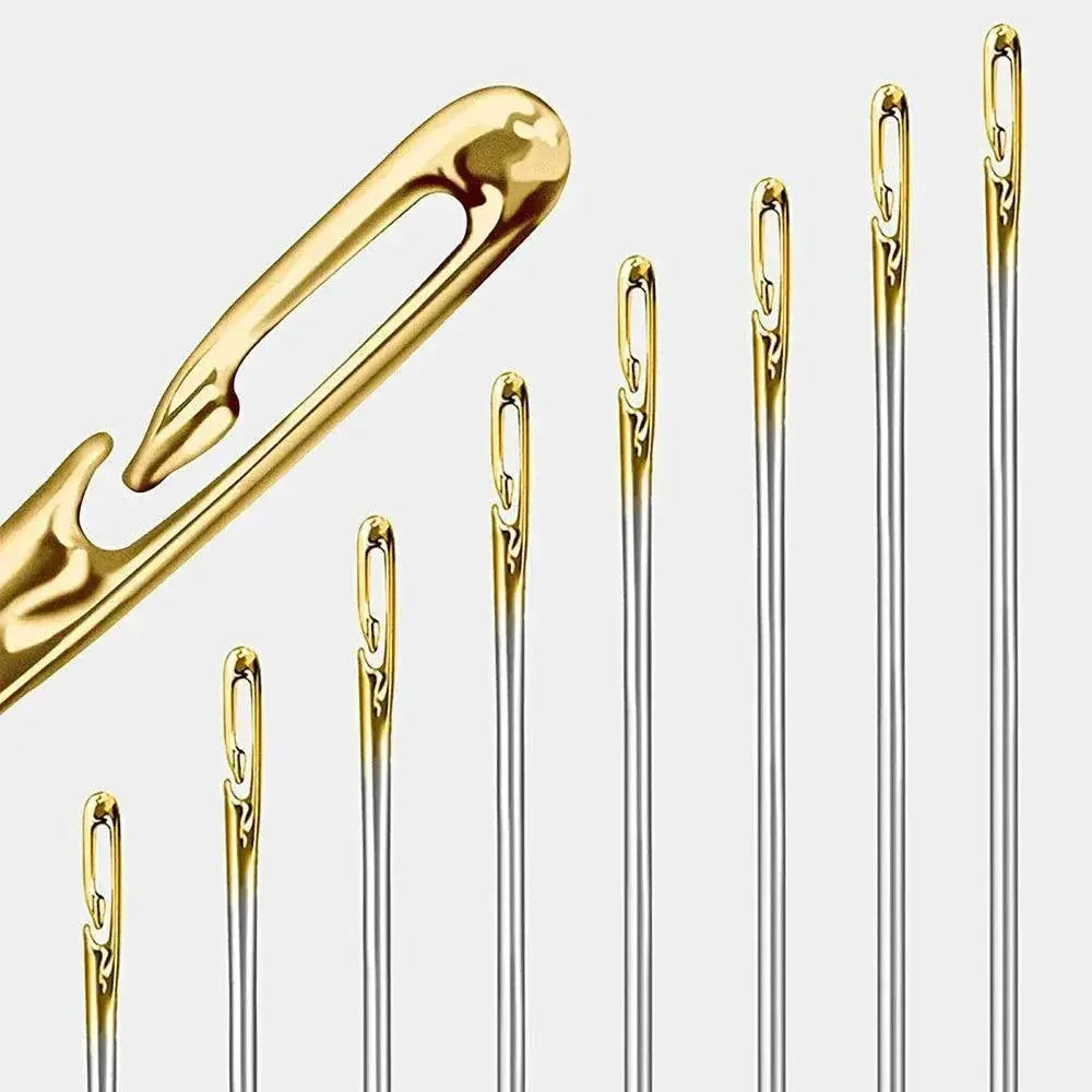 Elderly Friendly Stainless Steel Sewing Needle Set 12 Pack