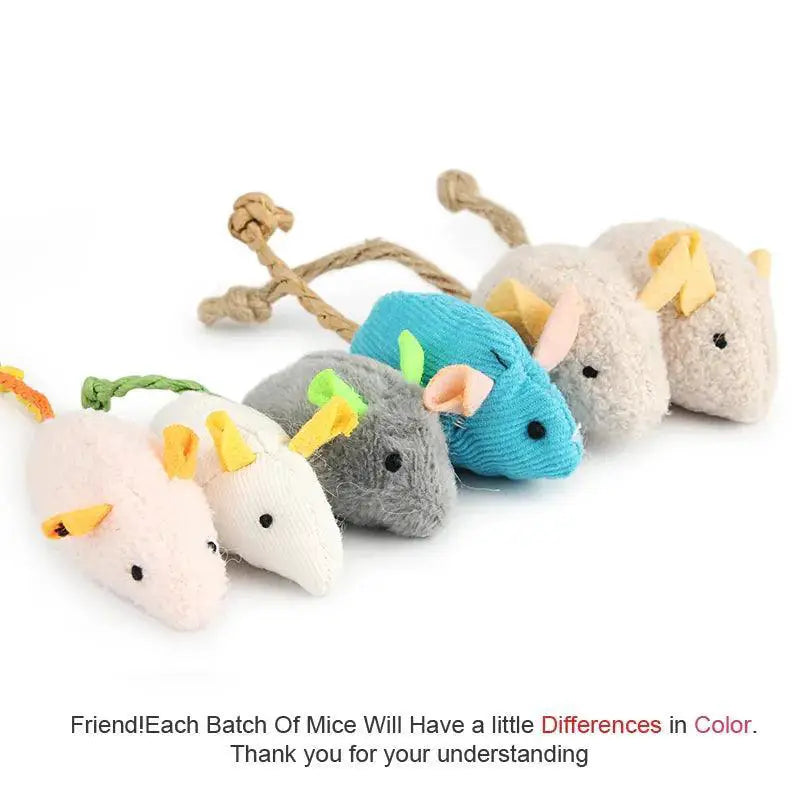 Catnip Plush Mouse Cat Toy Set 6 Pack For Feline Fun