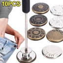Metal Denim Button Replacement Kit For Wardrobe Upgrades
