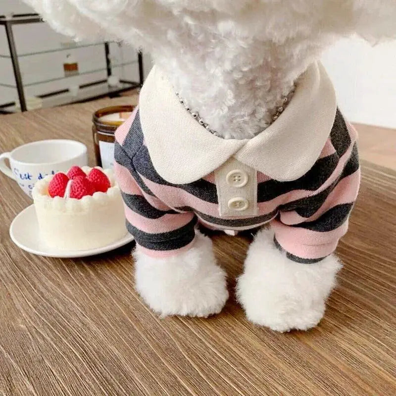 Dog Polo Shirt Soft Breathable Clothes for Small Medium Dogs