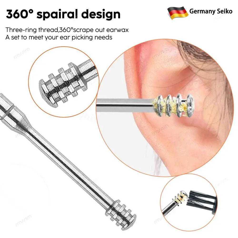 Stainless Steel Ear Wax Removal Set For Gentle Ear Cleaning