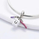 Whimsical Dental Charm Pendant Sterling Silver Bracelet Jewelry