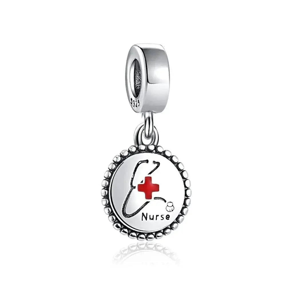 Whimsical Dental Charm Pendant Sterling Silver Bracelet Jewelry