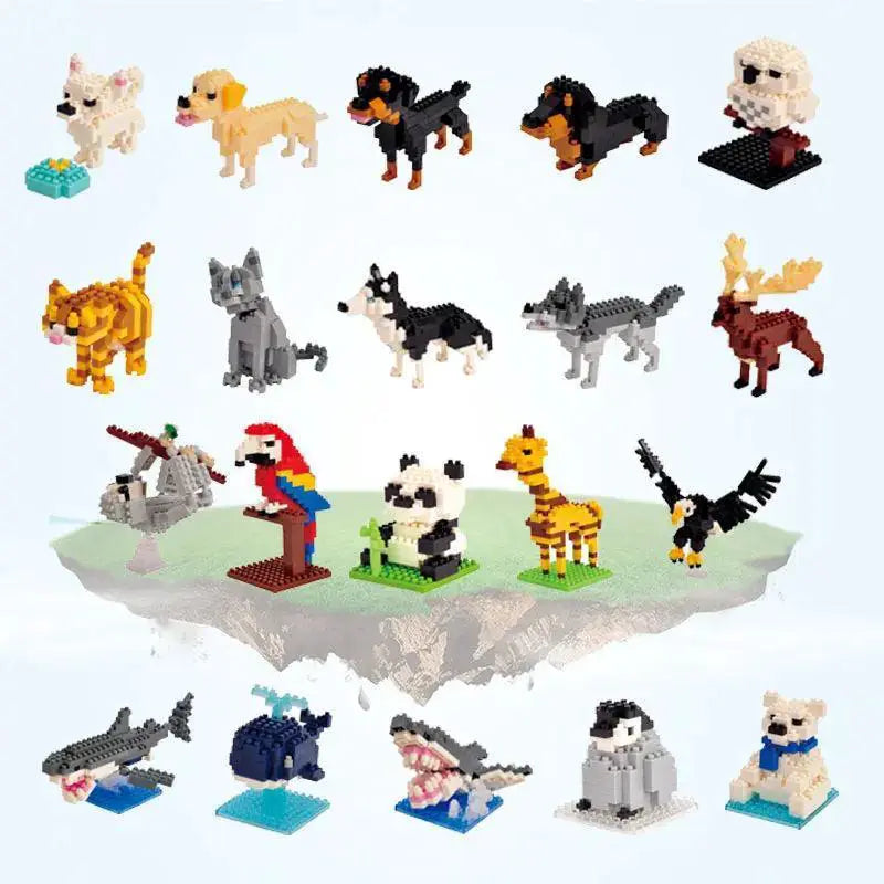 Creative 3D Mini Animal Construction Blocks Set For All Ages
