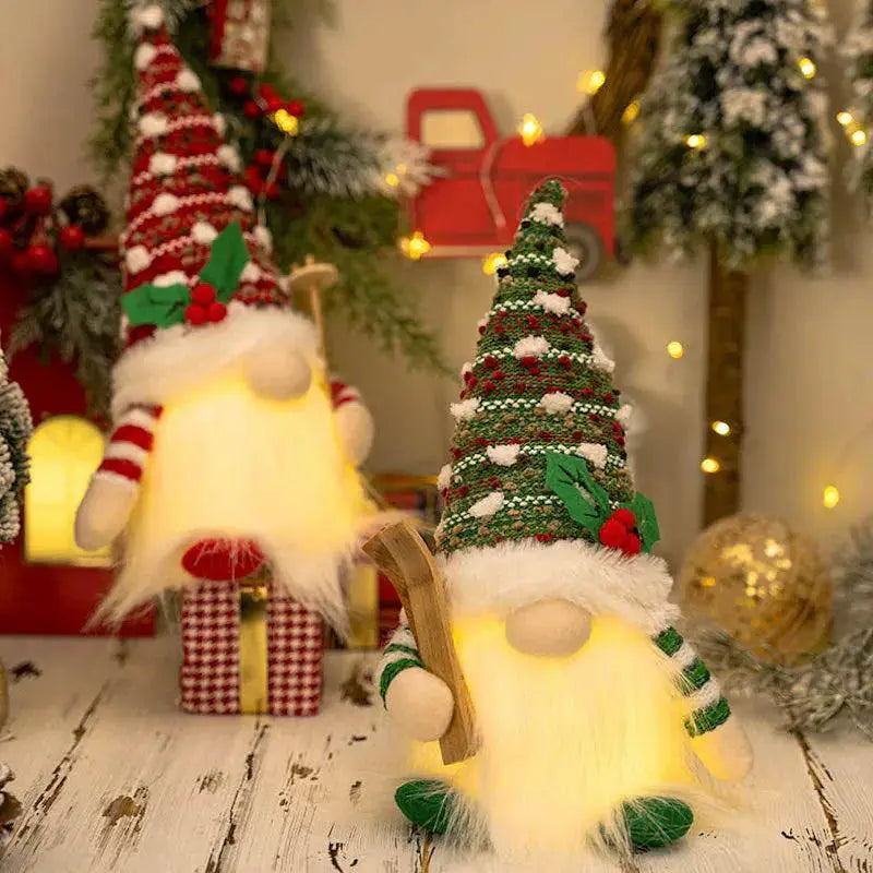 Illuminated Christmas Elf Gnome Doll Holiday Decor Magic