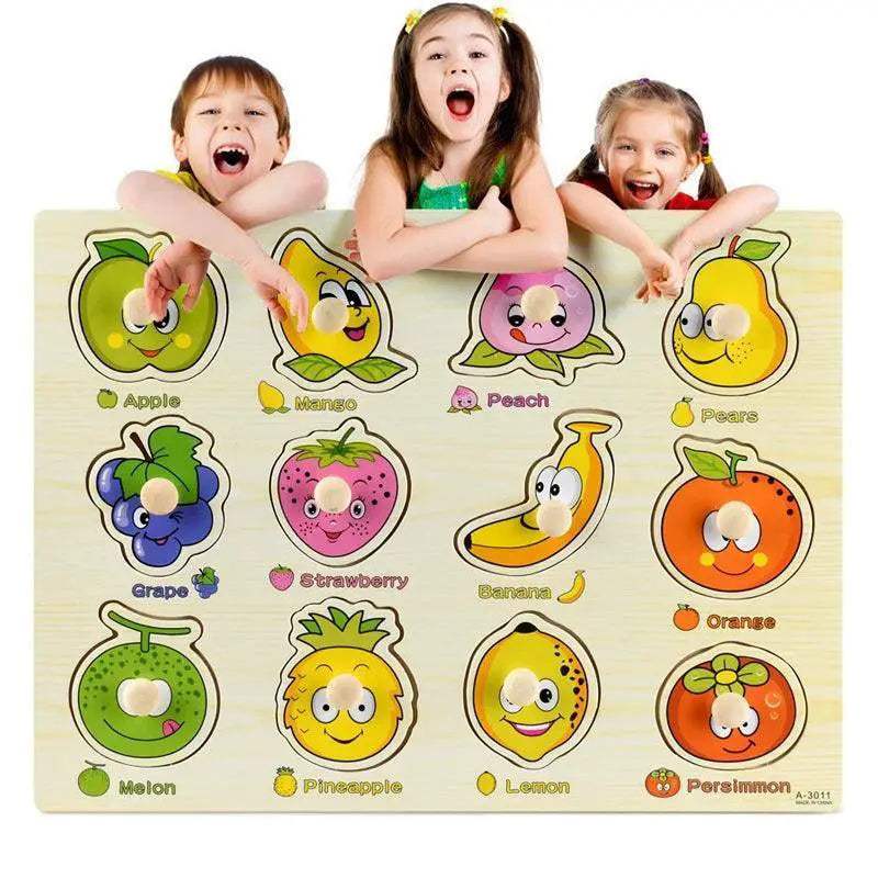 Montessori Wooden Puzzle Set Enhance Creative Learning Fun