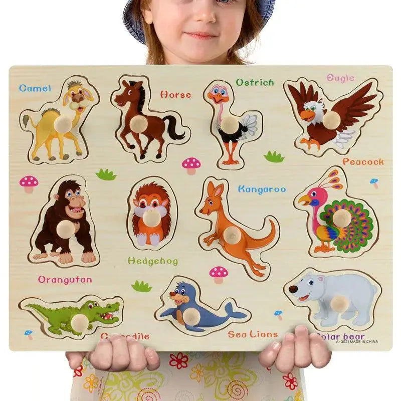 Montessori Wooden Puzzle Set Enhance Creative Learning Fun