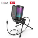 RGB Tap To Mute Gaming USB Microphone With Pop Filter