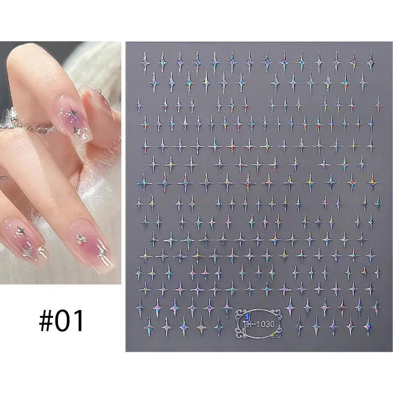 3D Sakura Blossom Nail Art Stickers for Elegant Designs