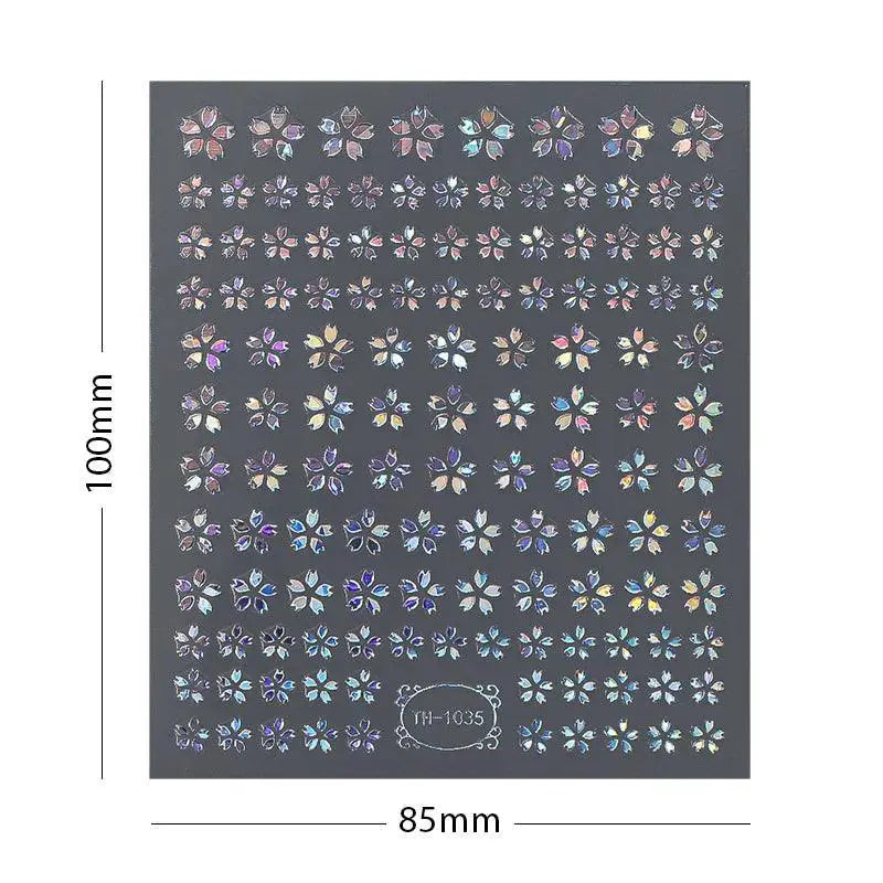 3D Sakura Blossom Nail Art Stickers for Elegant Designs