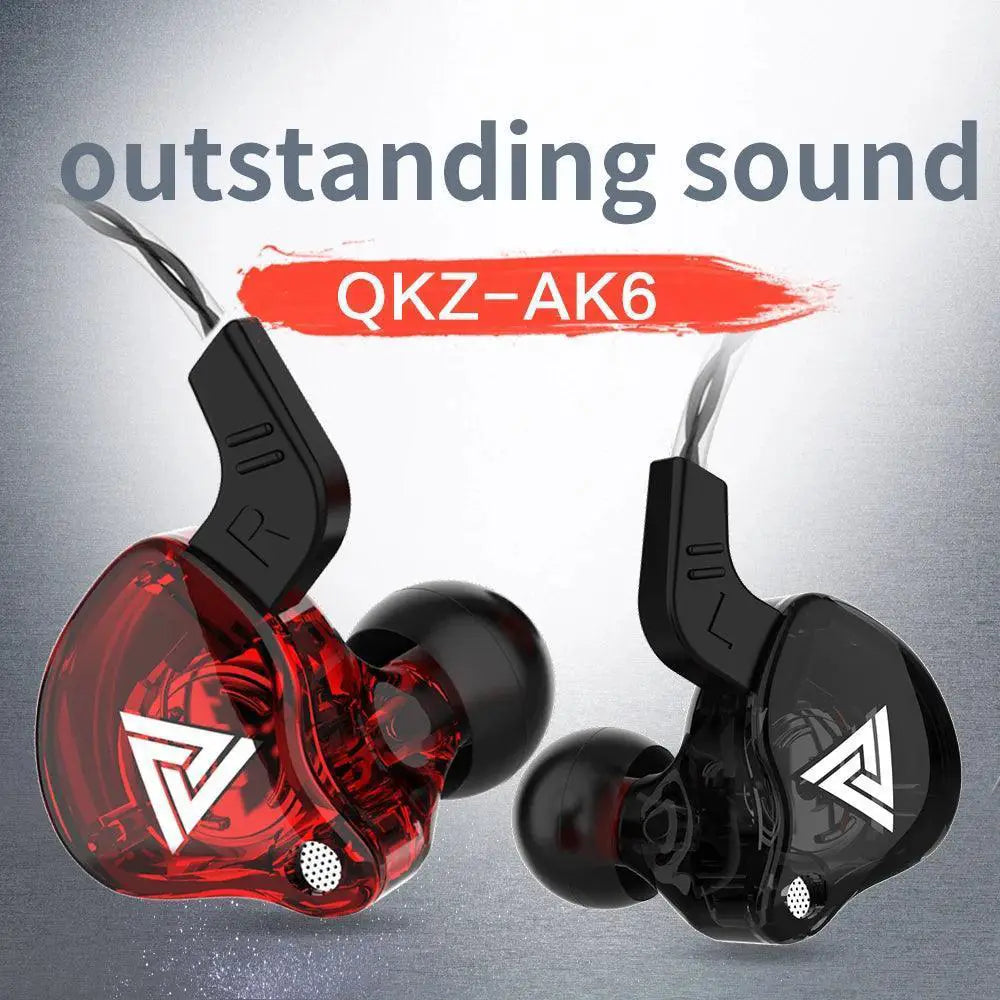 QKZ AK6 Copper Driver Earphones Waterproof HiFi Sound