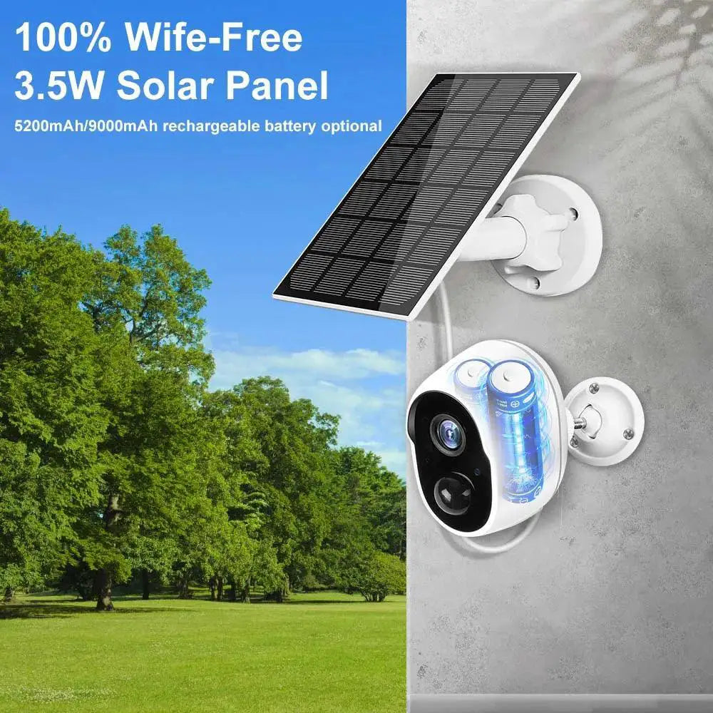 Solar Powered Outdoor WiFi Surveillance Camera for Home