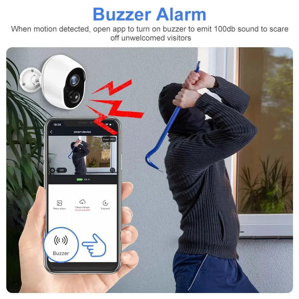 Solar Powered Outdoor WiFi Surveillance Camera for Home