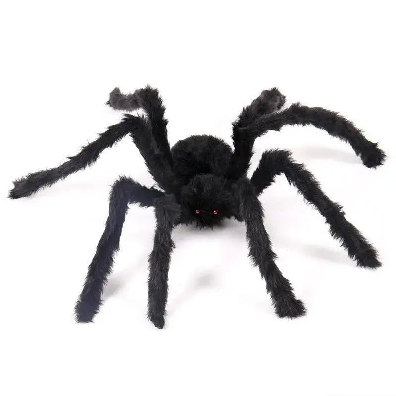 Giant Black Flexible Plush Spider Realistic Halloween Decor